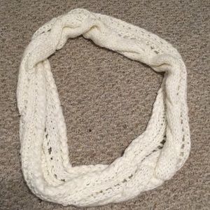 Cream Knit Infinity Scarf
